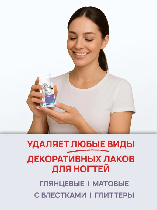 EVI professional Жидкость для снятия лака с помпой 150 мл, 150 мл, фото 5