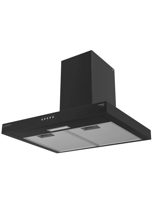 Meferi Вытяжка кухонная SLIMBOX60BK COMFORT 60 см купольная, черная, черный, фото 2