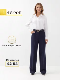 Брюки палаццо классические прямые Laween 257128524 купить за 2 698 ₽ в интернет-магазине Wildberries