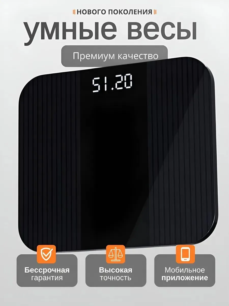 Умные весы напольные с приложением для веса