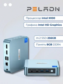 Мини пк Wi-6 Intel n100 8 ГБ RAM и SSD 256 ГБ Win11