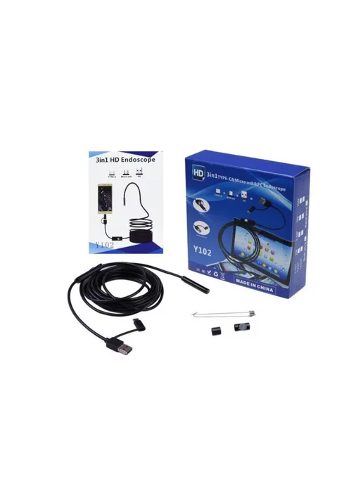 Isa Гибкий эндоскоп Type-C USB с подсветкой 1 метр Y102, 5 м, фото 4