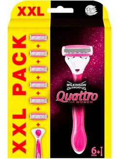 Женская Бритва QUATTRO for Women (1 станок, 6 кассет)