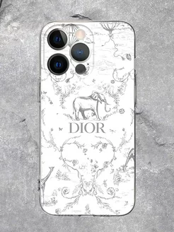 Чехол на iPhone 13 Pro Dior цвет Серый