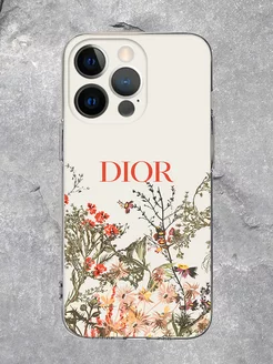 Чехол на iPhone 13 Pro Dior цвет Цветы