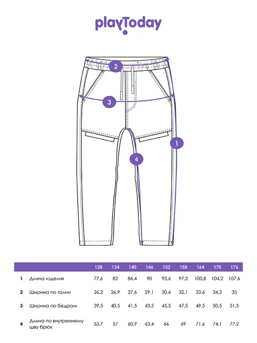 PlayToday Джинсы regular fit утепленные флисом, серый, фото 5