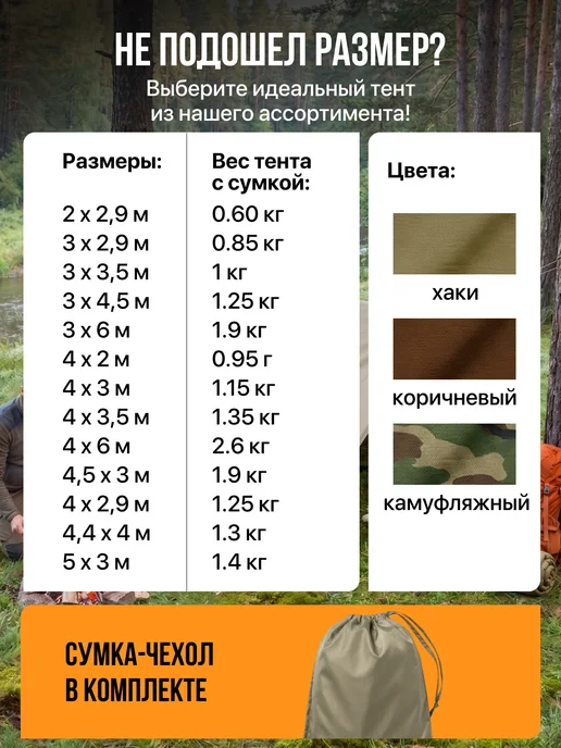 Fler Тент туристический 4.5 х 3 м, хаки, вариант, фото 6