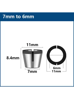 Цанга 6 мм для кромочного фрезера Цанговый зажим