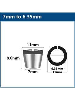 Цанга 6.35 мм для кромочного фрезера Цанговый зажим