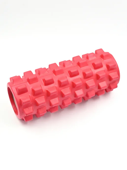 EasyFit Массажный ролик 33 х 13 см МФР фиолетовый, красный, фото 2