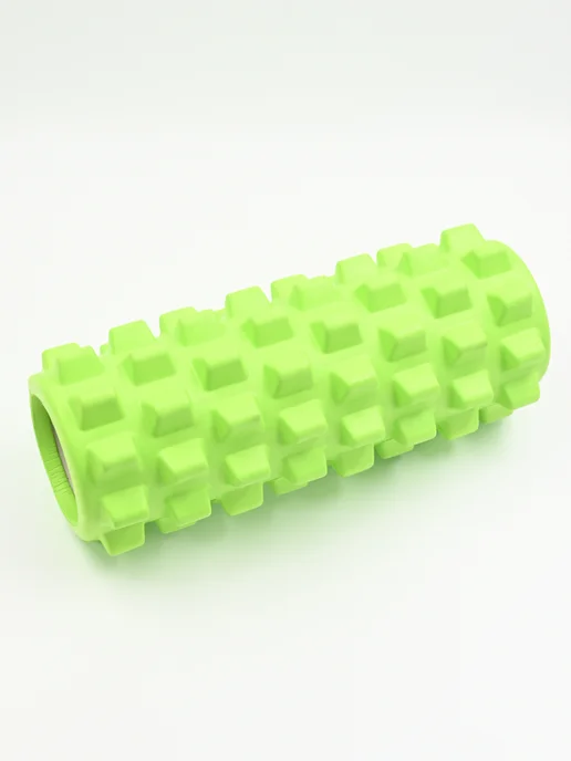 EasyFit Массажный ролик 33 х 13 см МФР фиолетовый, зеленый, фото 2