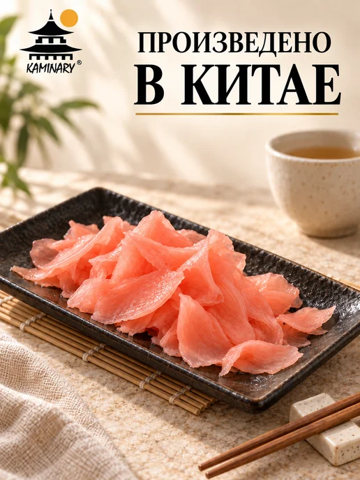 KAMINARY Имбирь маринованный розовый для суши и роллов 1,25 кг, 1,25 кг, фото 8