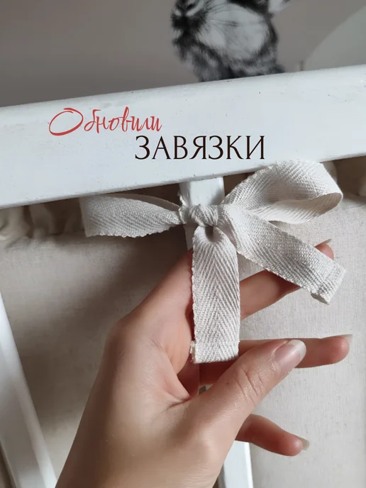 Mamaken Бортик в кроватку для новорожденных стеганые из льна, серый, фото 4