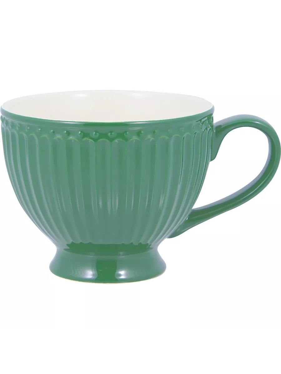 Чайная чашка Alice dusty green, фарфор, 400 мл.