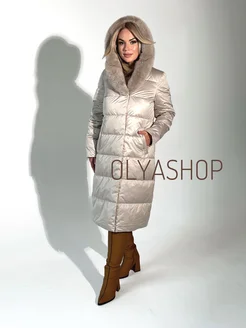 Пуховик с натуральным мехом Olyashop 257460545 купить за 34 365 ₽ в интернет-магазине Wildberries