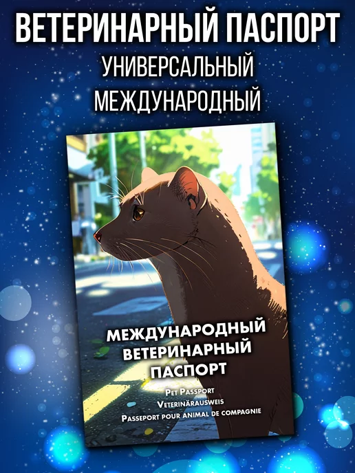 Аурасо Ветеринарный паспорт для норок международный, вариант