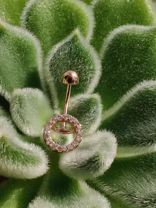ANGELO jewelry Пирсинг серебро 925 в пупок золоченый, серебристый, фото 6