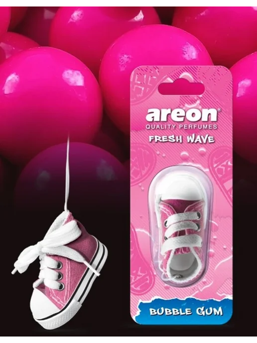 areon Ароматизатор в машину Ареон игрушка кеды FRESH WAVE Бабл Гам, вариант, фото 2