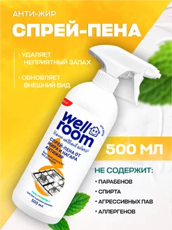 Спрей-пена от жира и нагара для кухни Антижир, 500 мл Wellroom 257622335 купить за 415 ₽ в интернет-магазине Wildberries