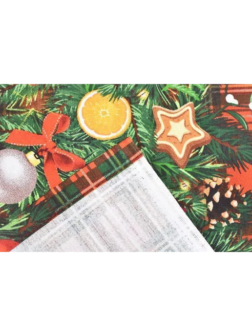 яктекс Дорожка на стол 50х200 "Еловая гирлянда", 50x200, фото 3