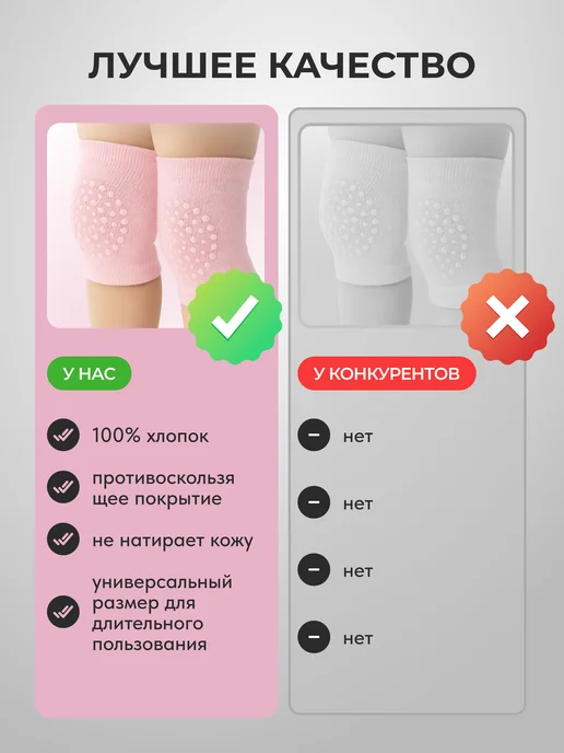 TEMI SPORT Наколенники детские для ползания, розовый, фото 7