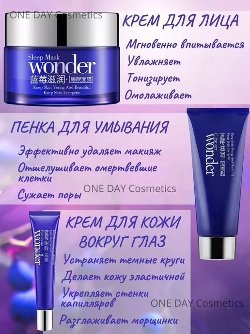 ONE DAY Cosmetics Подарочный набор уходовой косметики, черный, фото 2