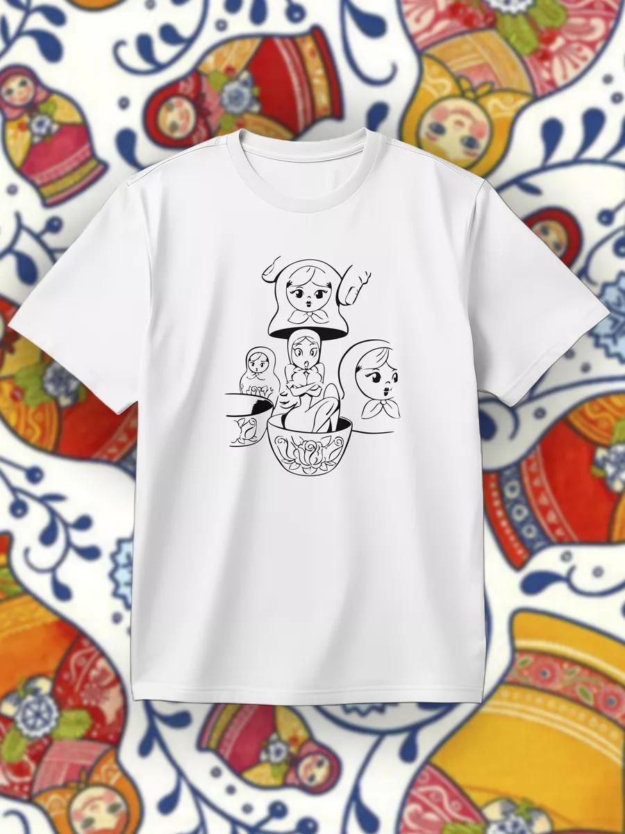Belarus studio Брат и сестра голые Футболка Матрешка голая Vash print 257909679 купить за 1132 ₽ в  интернет-магазине Wildberries