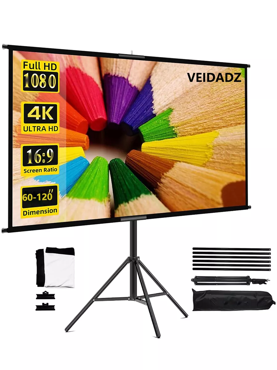 84" складной экран для проектора на штативе