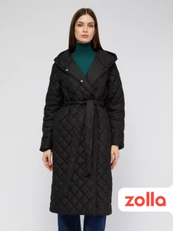 Женское утеплённое пальто с поясом Zolla 257966046 купить за 4 367 ₽ в интернет-магазине Wildberries