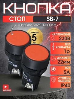 Кнопка управления с возвратом SB-7 2шт TDMElectric 258078416 купить за 506 ₽ в интернет-магазине Wildberries