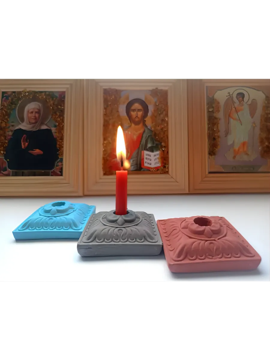 подсвечник для кадильных свечей 3 штуки