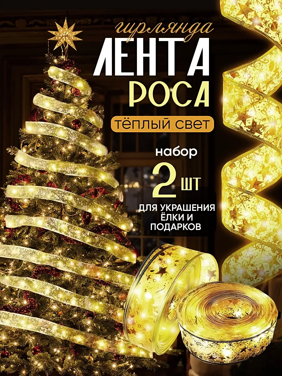 Новогодняя гирлянда лента...