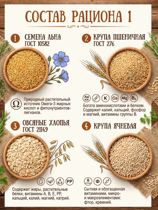 DOGMAX Каша для собак, натуральная без сахара (1,3 кг), 1,3 кг, фото 3