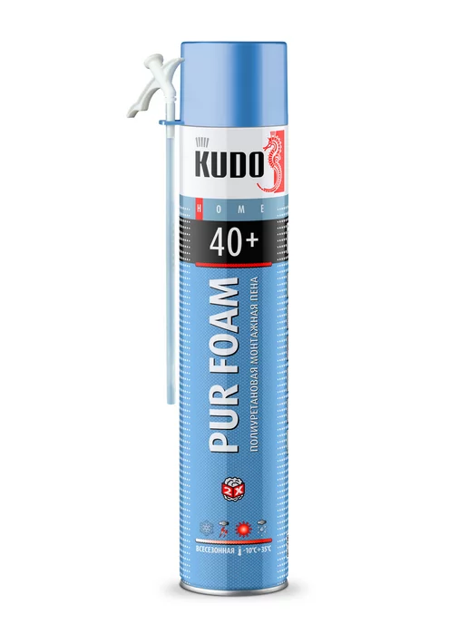 KUDO HOME 40+ пена монтажная с трубкой 1000 мл, 1 л, фото 2