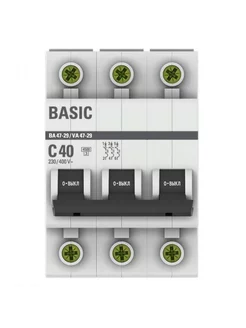 Выключатель автоматический 3P 40А (C) 4,5кА ВА 47-29