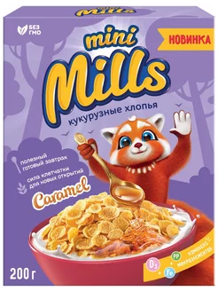 Хлопья Mini Mills кукурузные Карамельные 200г