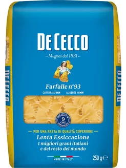 Макароны De Cecco Farfalle №93 250г