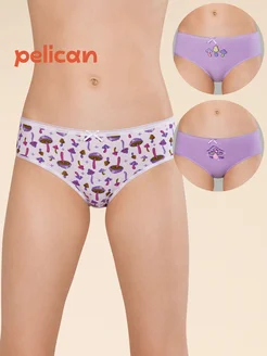 Трусы слипы для девочки хлопок набор 3 шт PELICAN 258311262 купить за 489 ₽ в интернет-магазине Wildberries