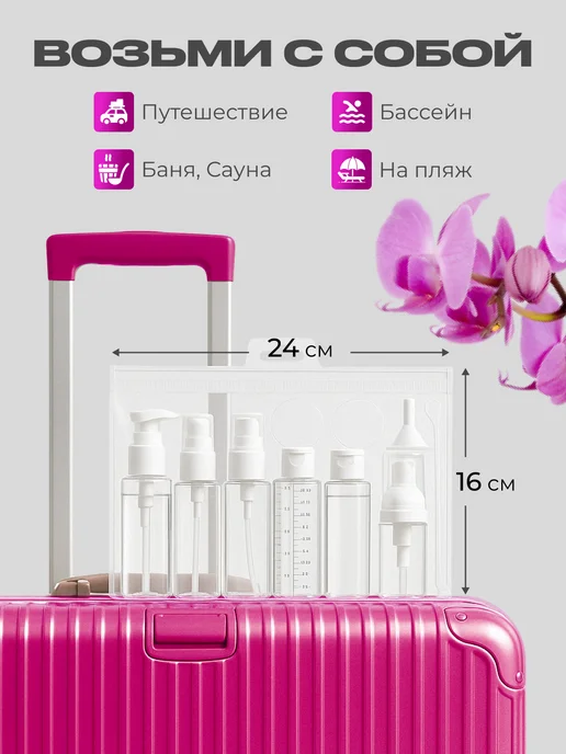 andabags Дорожный набор флаконов косметический дозатор, вариант, фото 4