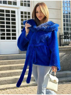 Шуба искусственная короткая экошуба fur_bougie 258320867 купить за 16 638 ₽ в интернет-магазине Wildberries