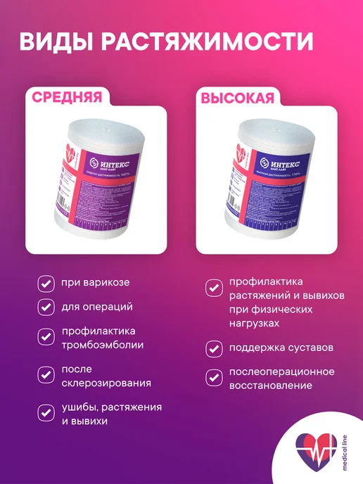 Интекс Бинт эластичный "ИНТЕКС-Лайт" 3,0 м х 8 см 2 шт, 3 м, 2 шт, фото 8
