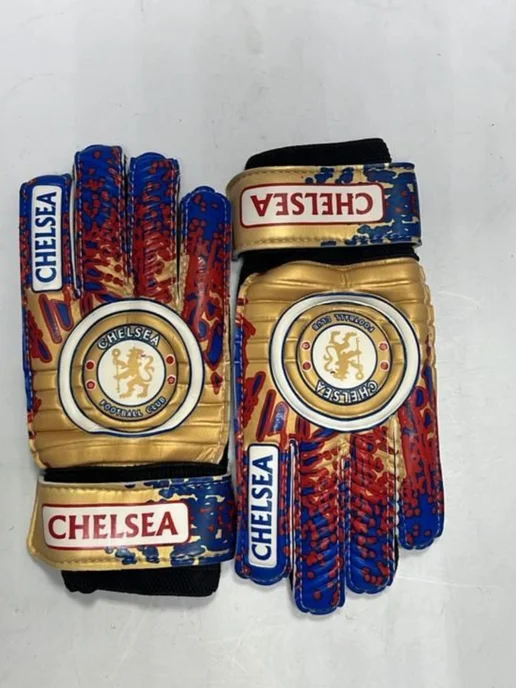 РуСингх спорт Вратарские перчатки футбольные CHELSEA, синий, фото 3