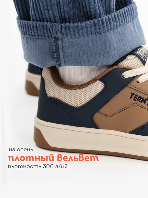 Pelican Брюки из плотного вельвета, голубой, фото 2