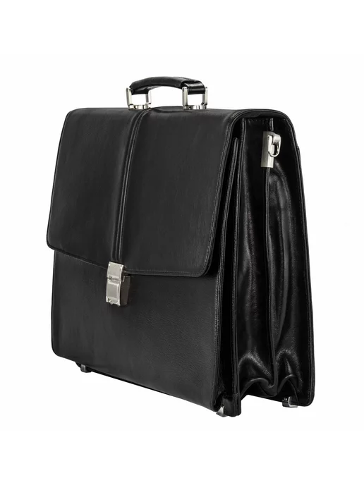 HHT Портфель-классический -HT- кожаный 3505, черный, фото 2