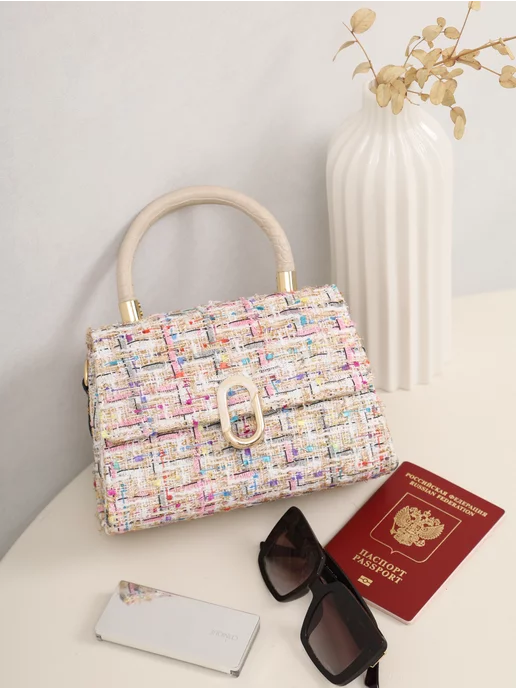 ELNIKS BAGS Сумка клатч маленькая через плечо, голубой, фото 3
