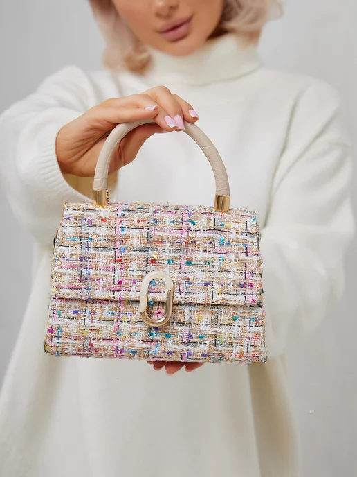 ELNIKS BAGS Сумка клатч маленькая через плечо, голубой, фото 7