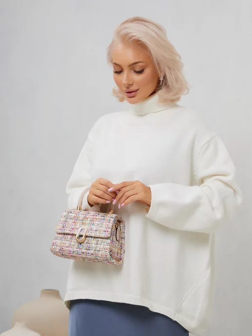 ELNIKS BAGS Сумка клатч маленькая через плечо, голубой, фото 8