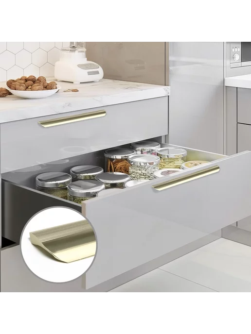 CAPPIO Ручка-скоба RSC030 м о 224 мм цвет сатиновое золото, 30 м