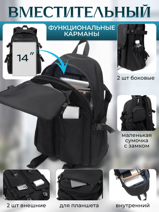 Nike портфель городской унисекс, черный, фото 2