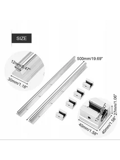 Линейная направляющая SBR12 500 мм 4UU SBR12UU 258585701 купить за 4 755 ₽ в интернет-магазине Wildberries